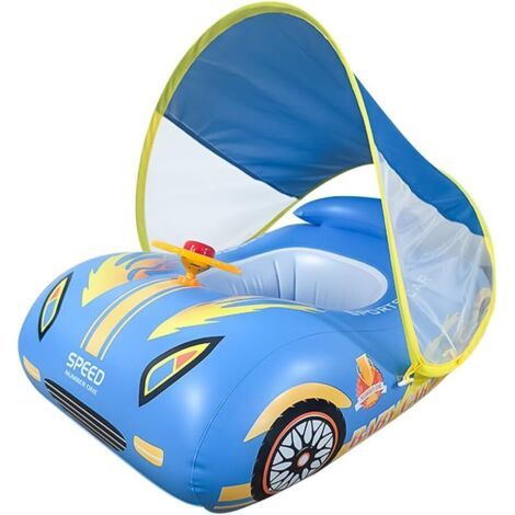 Bouée de natation pour bébé avec toit pare-soleil amovible, siège de sécurité réglable pour bébé de 6 à 36 mois, aide à la natation pour bébé, jouet de piscine pour enfants (1/5)