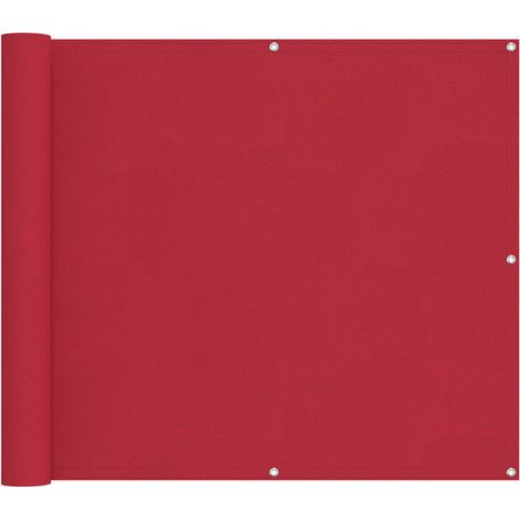 Paravent de balcon rouge, 90 x 200 cm, tissu Oxford. (1/2)