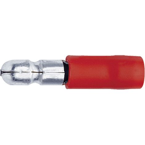 Cosse cylindrique mâle Klauke 1020 0.50 mm² 1 mm² Ø de la broche: 4 mm partiellement isolé rouge 1 p