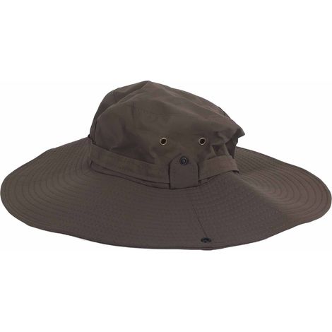 Chapeau de pêche UPF 50 anti-UV, réglable, imperméable, polyvalent, large bord, seau, pour extérieur, pêche, vert olive (1/5)