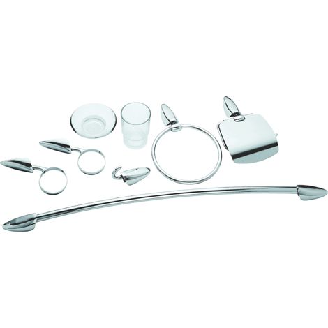 Accessori set bagno serie tac in inox cromato