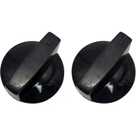 Lot de 2 boutons rotatifs en bakélite noire de 6 mm pour cuisinière à gaz - Pièces de rechange pour cuisinière à gaz - Accessoires de cuisine - JXLGV (1/5)