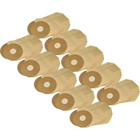 vhbw 50x sacchetto compatibile con Cleancraft FlexCAT 104 aspirapolvere - 22cm x 19cm Marrone (1/4)