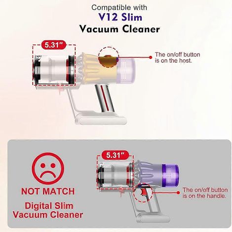 Bac à poussière et filtre de rechange pour aspirateurs V10 Slim et V12 Digital Slim - Accessoires pour aspirateurs V10 Slim et V12 Digital Slim - Collecteur de poussière (1/5)