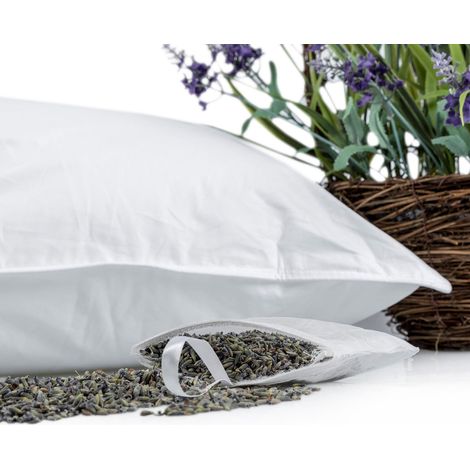 HOMESCAPES Set of Two Dried Lavender Filled Pouches for Homescapes Lavender Pillow (1/2)
