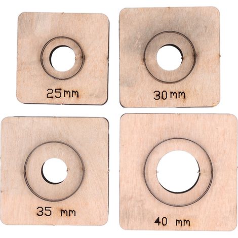 Lot de 4 poinçons en acier allié pour découpe de cuir et métal, moule DIY de poinçonnage, accessoires artisanaux ronds en bouleau. (1/5)