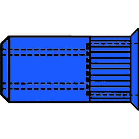 Gesipa 1433711 Ecrou à sertir en aveugle (Ø x L) 6 mm x 12 mm M4 acier 500 pc(s) D009912 (1/2)