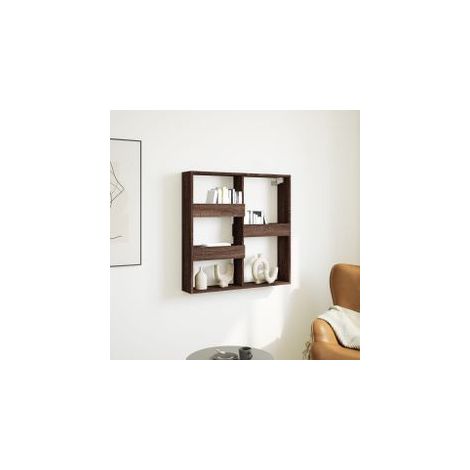 Armoire murale chêne marron 80x15x80 bois d'ingénierie (1/5)