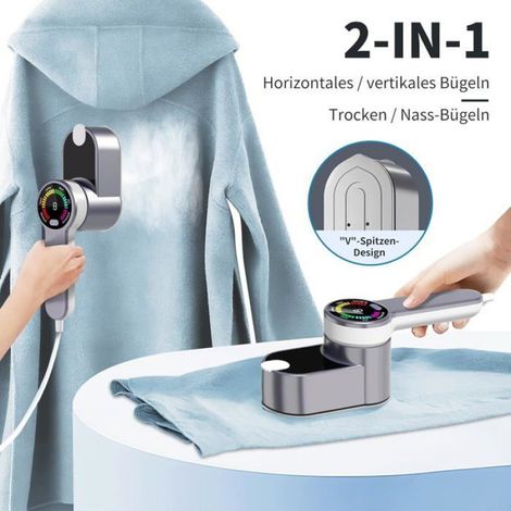 1 Defroisseur Vapeur, 1200W, Réservoir 120ml, Écran LCD, Poignée Rotative 180°, Voyage et Maison (1/4)