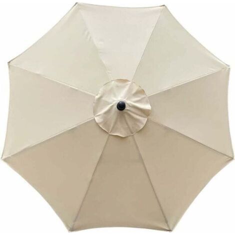 Ersatzbezug für Sonnenschirm, 8 Streben, 3 m, wasserdicht, UV-beständig, Ersatzstoff, beige (1/5)