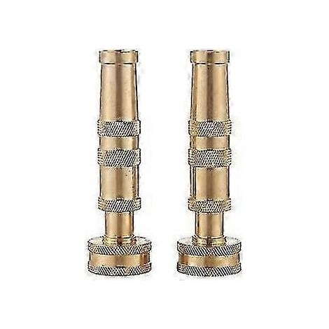 Adjustable Twist Brass Hose Nozzle, 4" Heavy-duty Garden Hose Nozzle (1/5)