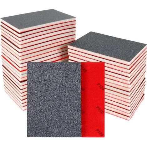 24 Pièces Éponges à Poncer Grains 80-2500 Papier Abrasif Sec et Humide Flexibles Eponge Abrasive, Cloisons Sèches, Métal et Peinture (1/5)