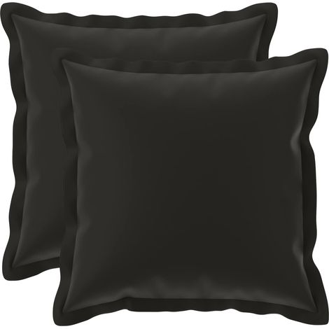 Cushion with Pillow HOUTEN 2 pcs Black Polyester vidaXL (1/5)