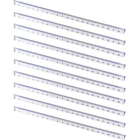 Règle triangulaire transparente en plastique (10 pièces) pour (1/5)