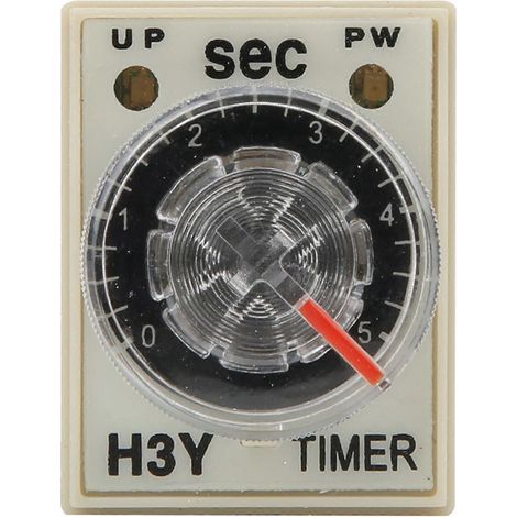 H3Y-2 Verzögerungs-Timer 8P Timer-Relais 05 Sekunden Drehknopf-Zeitschaltuhr 5A für vielfältige Zwecke (12VDC)