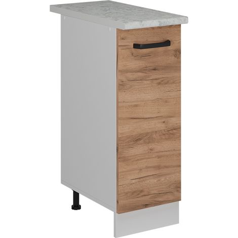 Armadio cucina dispensa alto R-Line, Quercia dorata, 30 cm PL Marmo, Vicco (1/5)