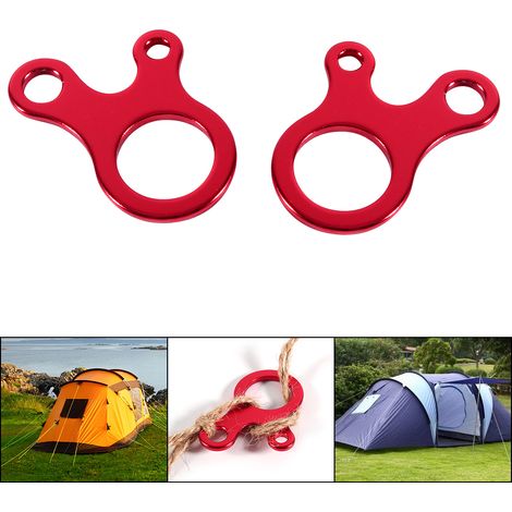 10-teiliges Set Aluminium-Seilspanner für Campingmarkisen mit Haken und Karabinern (1/5)