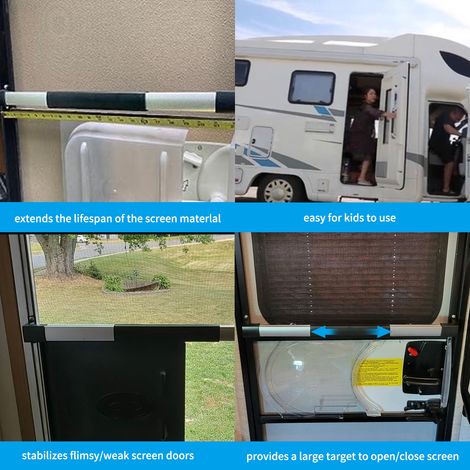 Lot de 2 poignées d’assistance réglables en aluminium – Barre de maintien pour porte de camping‑car – Facilite la montée des personnes à mobilité réduite (1/5)