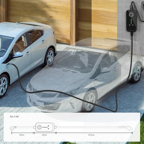 JATRHG P1 EV Chargeur 12M 7.2KW-1.5KW 32A24A16A13A10A8A Type 2 station de Charge Voiture Electrique Portable Courant Commutable Voiture hybride Chargeur Rapide monophase