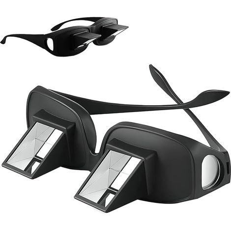 Lesebrille, Prismenbrille, HD-Lesebrille, Refraktionsbrille, zum Lesen und Fernsehen im Liegen, geeignet für Brillenträger und Lesebrillenträger