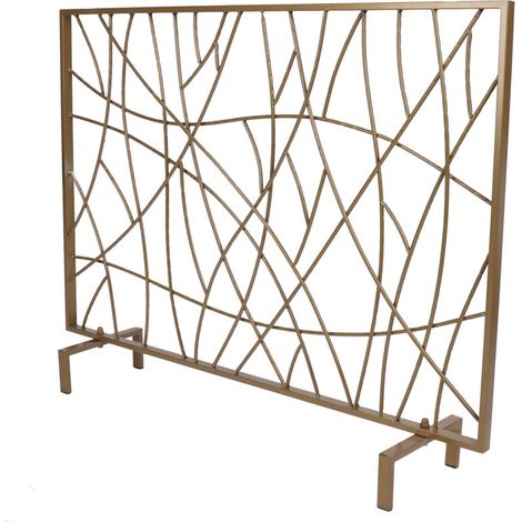 Ecrans De Cheminée En Métal Résistants à La Chaleur Et Attrayants Écran De Cheminée Décoratif Écran De Cheminée Avec Grille Dense(Couleur : Or Taille : 101.5x23x79cm ) (1/5)