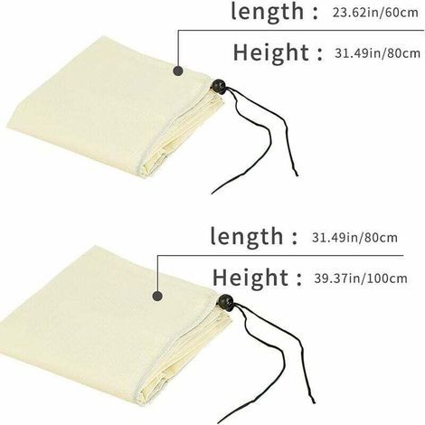 Lot de 2 housses d'hivernage pour plantes, housses d'hivernage pour plantes d'extérieur, housse d'hivernage pour plantes, housse de protection contre le gel pour plantes - 100 x 80 cm (1/3)