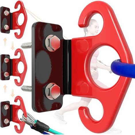 Anclajes de pared para bandas de resistencia para entrenamiento de fuerza y fitness.
