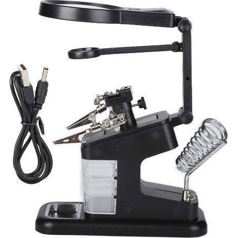 Loupe de bureau TH‑ 7026 avec outil de réparation de soudage léger 10LED 3X / 4,5X 25X (1/5)