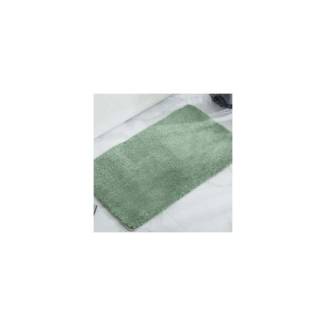 Tapis de bain absorbant et antidérapant, lavable en machine, tapis de douche en microfibre douce (vert clair, 40 x 60 cm) (1/4)