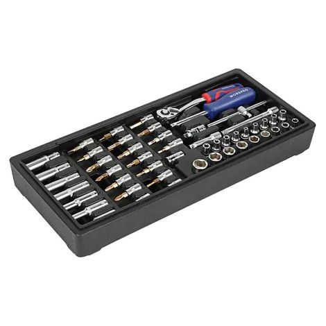 1/4-Zoll-Ratsche, Steckschlüssel und Bits, 50-teiliges Set