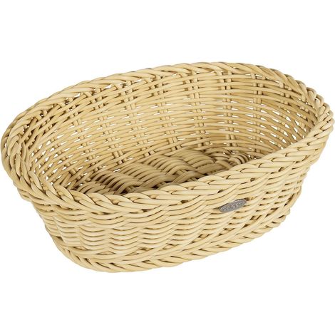 Brotkorb oval Kunststoff 25,5x19x7cm beige