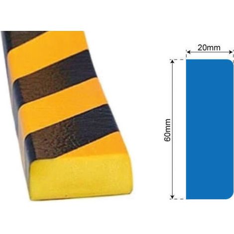 Protector antigolpes poliuretano rectangular 105 x 40 mm SEKURECO