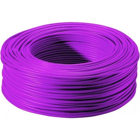 Arcanaute – Fil électrique rigide 1.5 mm² violet – Type HO7VU – Isolation PVC – Pour chantiers humides – Vendu au mètre