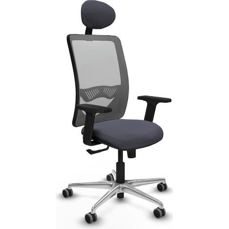 Silla de oficina piqueras y crespo Zulema gris aluminio (1/2)