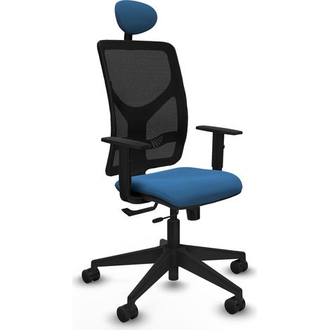 Silla de oficina piqueras y crespo Motilla negro simil cuero (1/2)