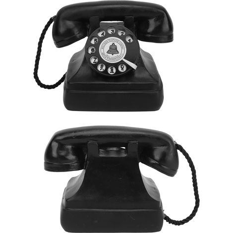 Retro-Telefonmodell aus Kunstharz, filigrane Vintage-Festnetztelefon-Statue, Heimdekoration, Geschenk (1/5)
