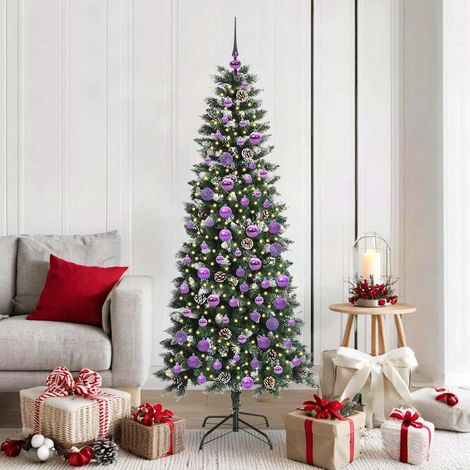Künstlicher Weihnachtsbaum mit 300 LEDs mit Ständer Grün 180 cm