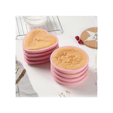 Romantic Creations, hochwertiges Silikon-Kuchenform-Set mit Antihaftbeschichtung, leicht zu reinigende herzförmige Dessertformen für Hobbybäcker, flexibel und wiederverwendbar (1/5)