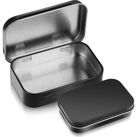 leere rechteckige Metallboxen mit Klappdeckel – Leere Metallboxen mit Deckel – Mini-Metallbehälter für die Aufbewahrung von Süßigkeiten, Schmuck und Bastelmaterialien (1/5)