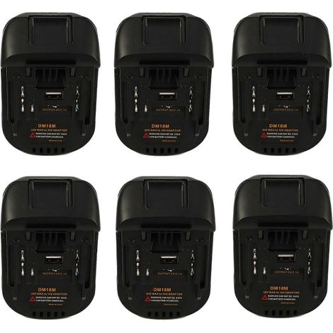 Adaptateur de chargeur lithium-ion DM18M (conversion de batterie 6 cellules 20V vers 18V) pour les batteries Makita BL1830 et BL1850. (1/5)