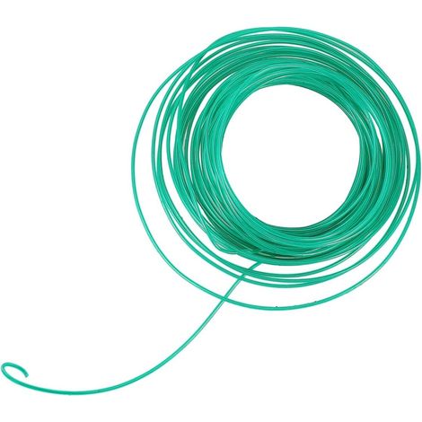 Attache de Jardin pour Plantes 1 Rouleau Vert PVC 3, 5 Mm Fil Pe et Fer Galvanisé, pour Tomates et Vignes, Usage Jardin et Tentes de Plantation, 4 Saisons (1/5)