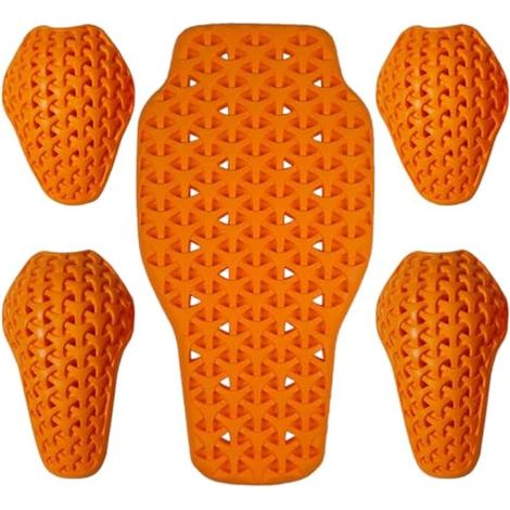 5 Paquet Protections Moto Certifiées Unisexe Adulte, 1xProtection Dorsale(CE-1) 2xProtection d'épaule (CE-2) et 2xProtection de Coude (CE-2), Amovibles Inserts Absorption des Chocs pour Blousons Moto (1/5)