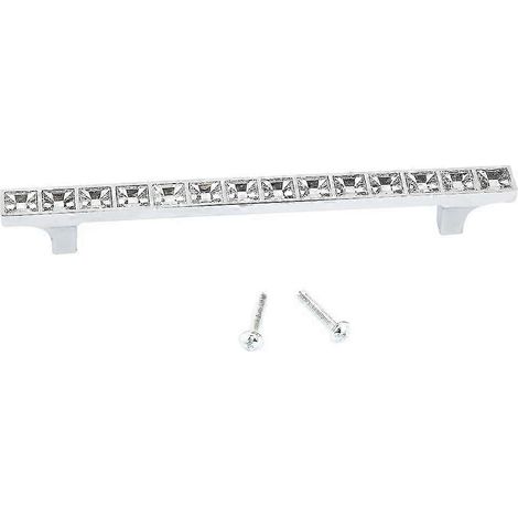 Poignées, boutons et tirettes de porte en alliage de zinc, motif cristal diamant, 6715, 128 mm x 5 pouces, qualité supérieure (1/5)