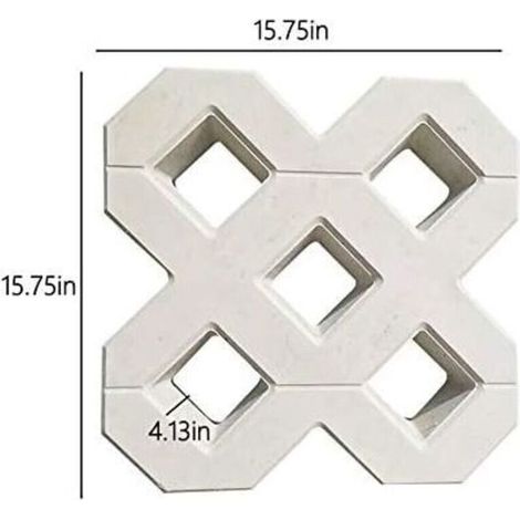 Moule à pavés, moule à dalles en béton, moule à pavés en plastique pour allée de jardin carrée, accessoires de construction de jardin, moule à béton (40x40cm)