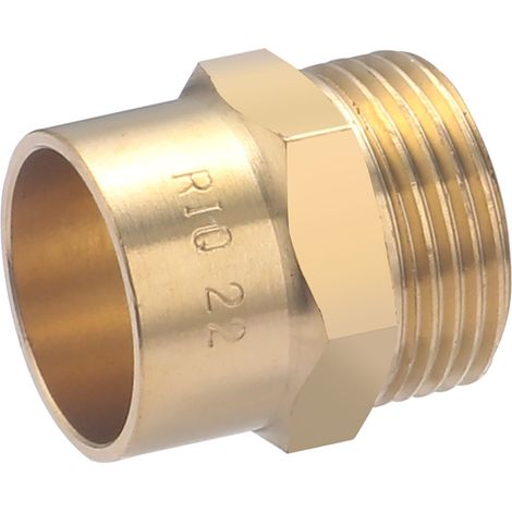 Noyon & Thiebault – Raccord laiton à visser mâle 3/4' – Manchon à souder Ø 22 mm – Pression 10 bar – Pour installations eau potable et chauffage - 1121-2022L1 (1/4)