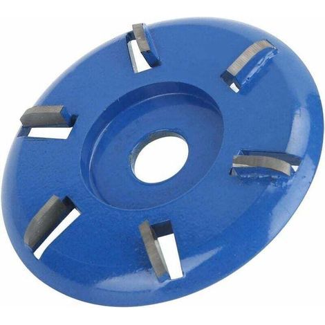 Disque de coupe de bois, meuleuse d'angle de dissolvant de souche disque de sculpture sur bois 6 dents tronçonneuse fraise outils de lame de travail du bois (1/5)