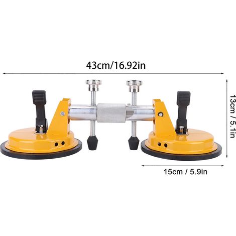 Pistolets de jointure avec ventouse et manche ergonomique pour travaux de nivelage de surfaces lisses en pierre, quartz et autres matériaux pour installation professionnelle (1/5)