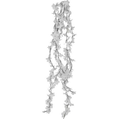 Vigne De Lierre Artificielle Suspendue Au Mur à 5 Branches, Fausses Fleurs En Soie, Décoration De Maison Blanche (1/5)