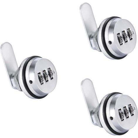 Cadenas à combinaison Angoily 3 pièces pour boîte aux lettres et cylin (1/5)