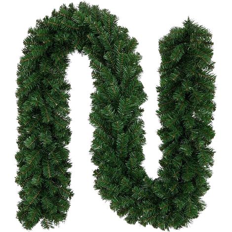 Guirlande de noël 2.7m, 200 branches, pin artificiel décoratif, doux et Durable pour la maison (1/5)